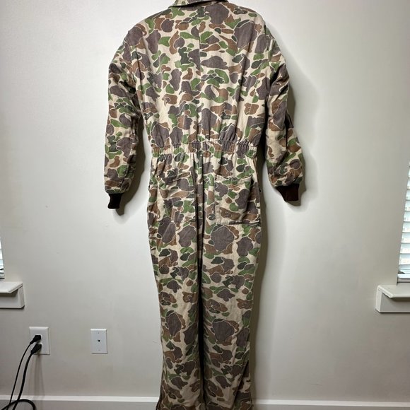 Vintage 1990s Ranger Camo Hunting Insulated Coveralls Men's Size Large - Picture 8 of 11